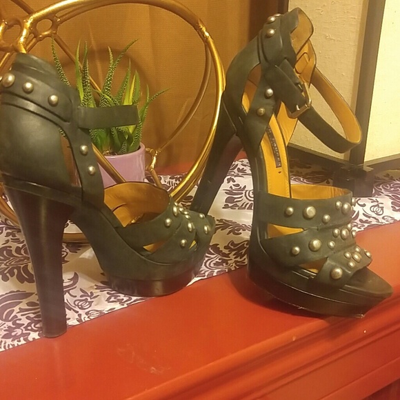 Ralph Lauren Purple Label Vachetta Leather heels - Picture 1 of 6